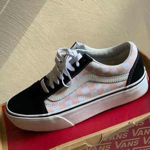 VANS Old Skool Checkerboard Platforms